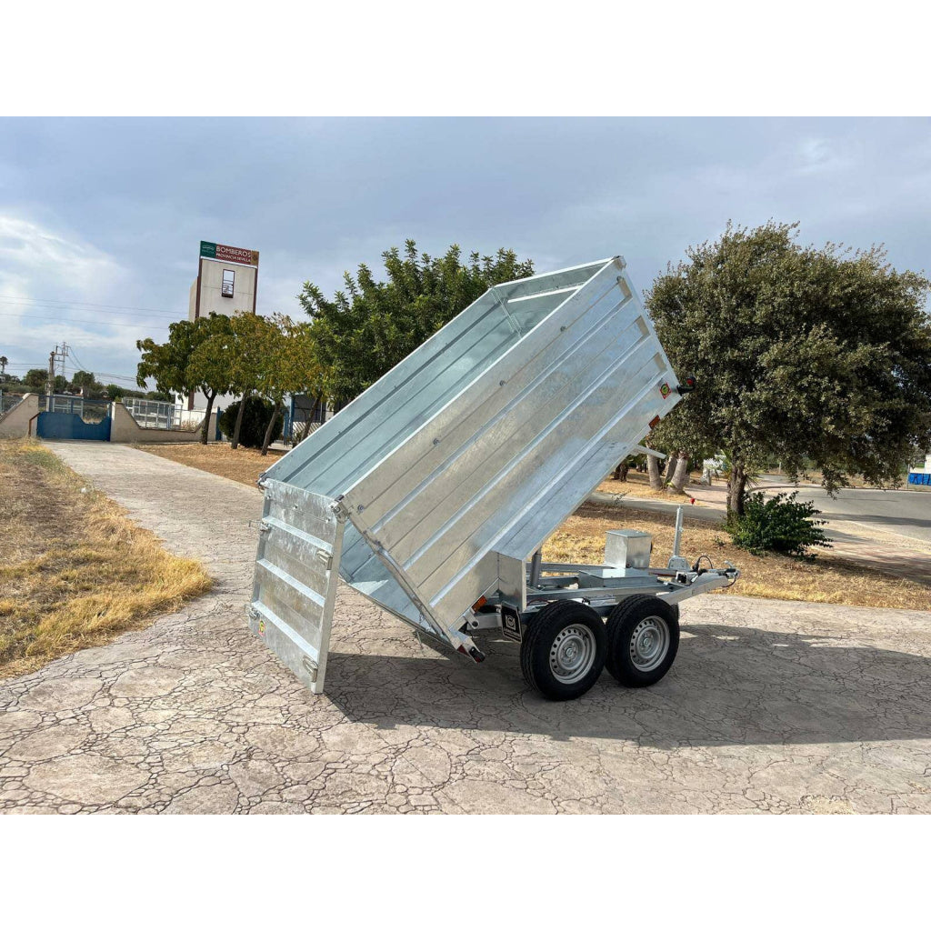 remolque caja abierta basculante 2 ejes